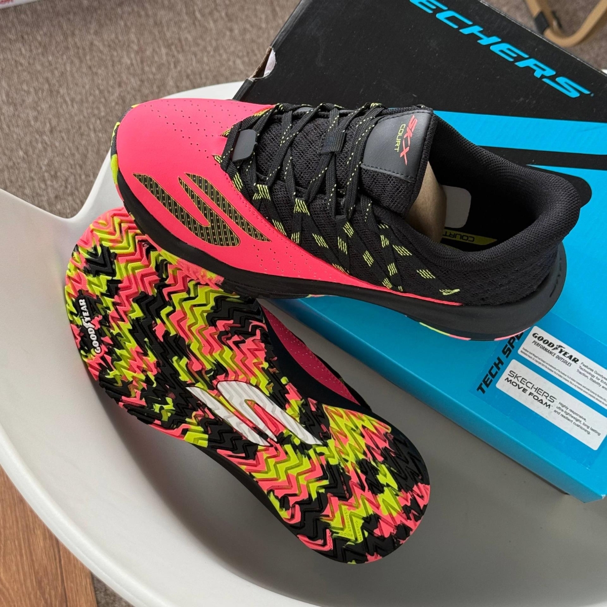 giày skechers viper court rally ''corail multi'' 246110c-crmt (6) giày skechers viper court rally ''corail multi'' 246110c-crmt