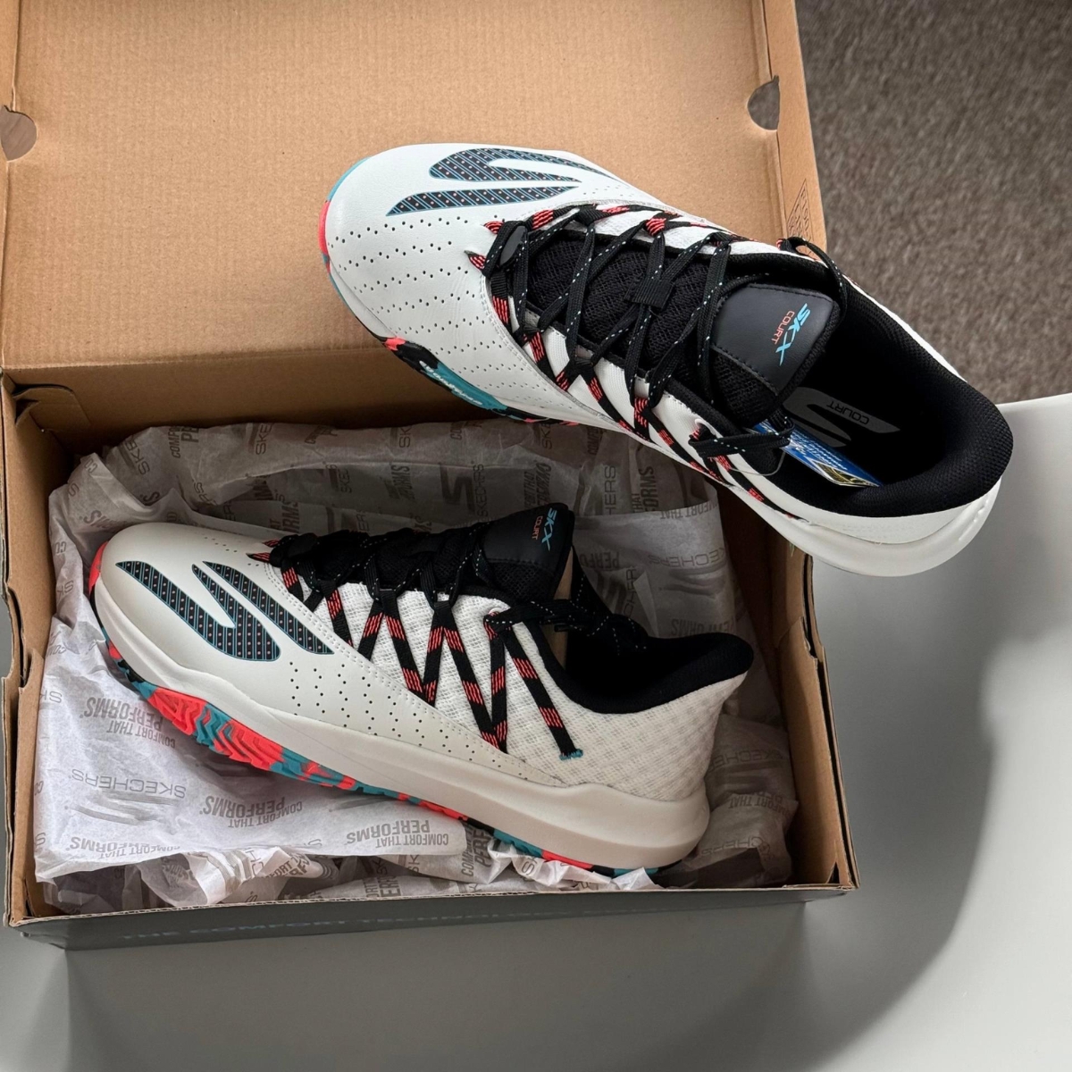 giày skechers viper court rally ''white light blue'' 172110c_wplb (5) giày skechers viper court rally ''white light blue'' 172110c/wplb