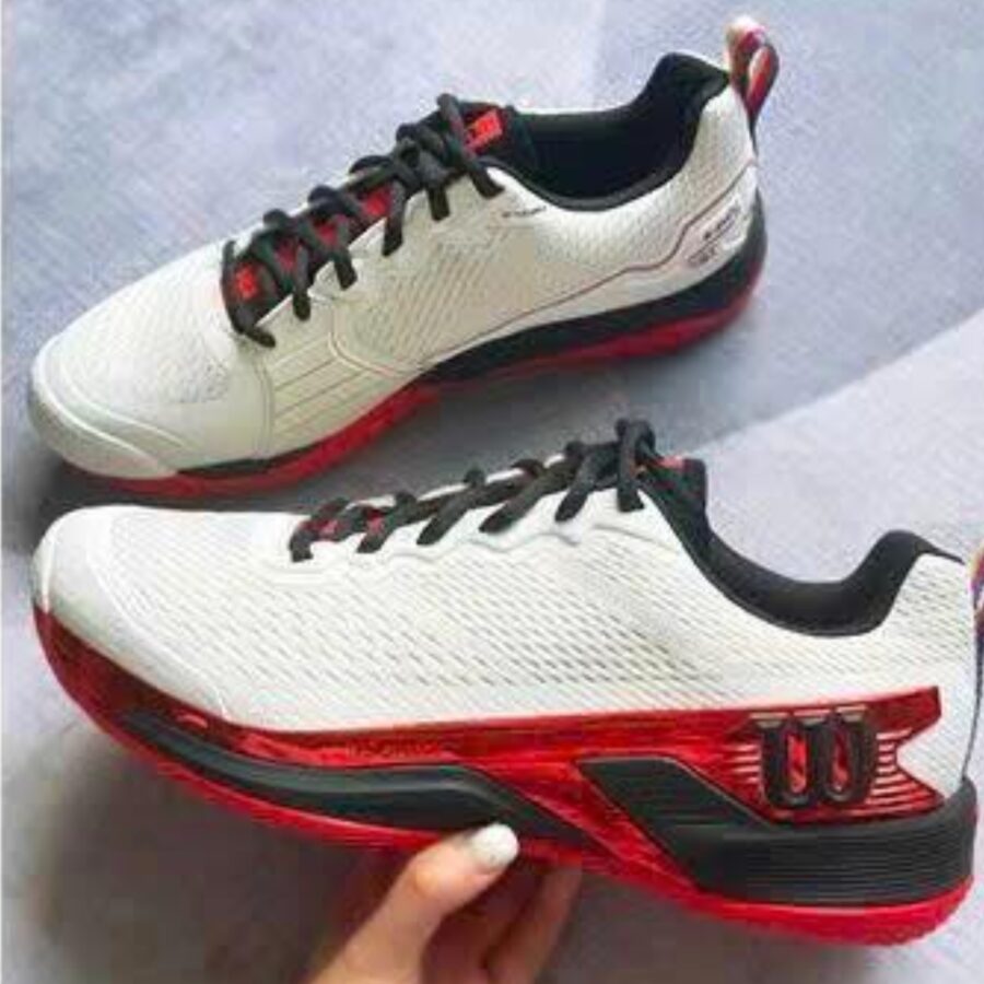 giày tennis/pickleball wilson rush pro 4.5 uso 'red black' wrs336670