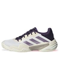 giày adidas barricade 13 "core white & powder plum" jr7814