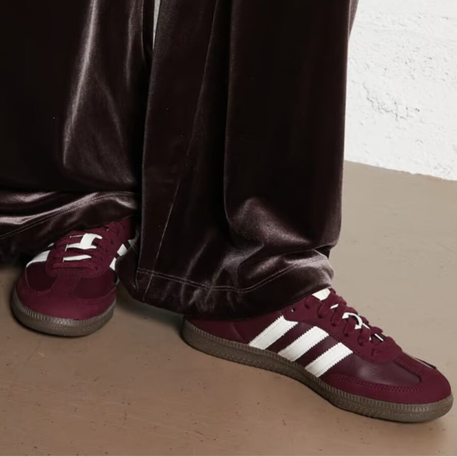 giày adidas samba og ‘maroon off white gum’ jr8844