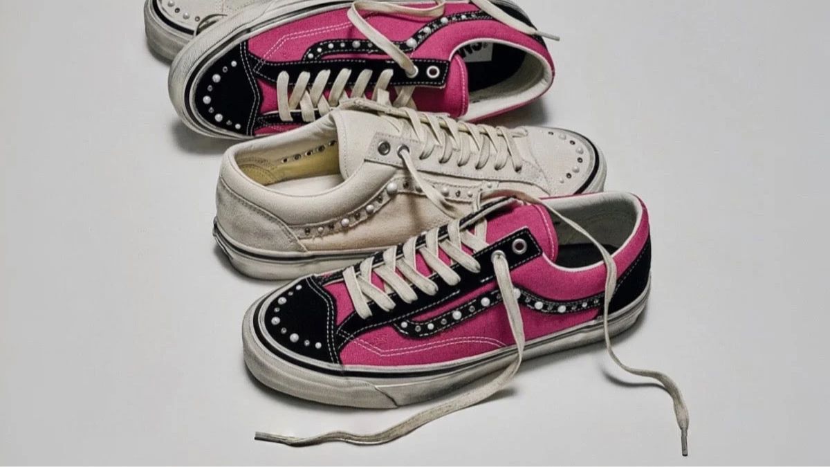 vans old skools: bộ sưu tập pearlized pack hồng trắng