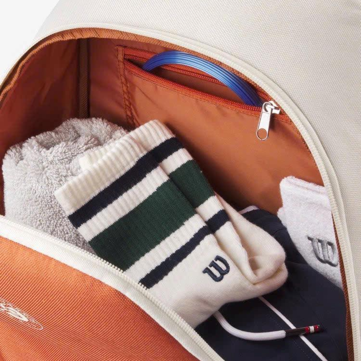 6 balo tennis wilson roland-garros 2025 team backpack 'orange cream' wr8045501001