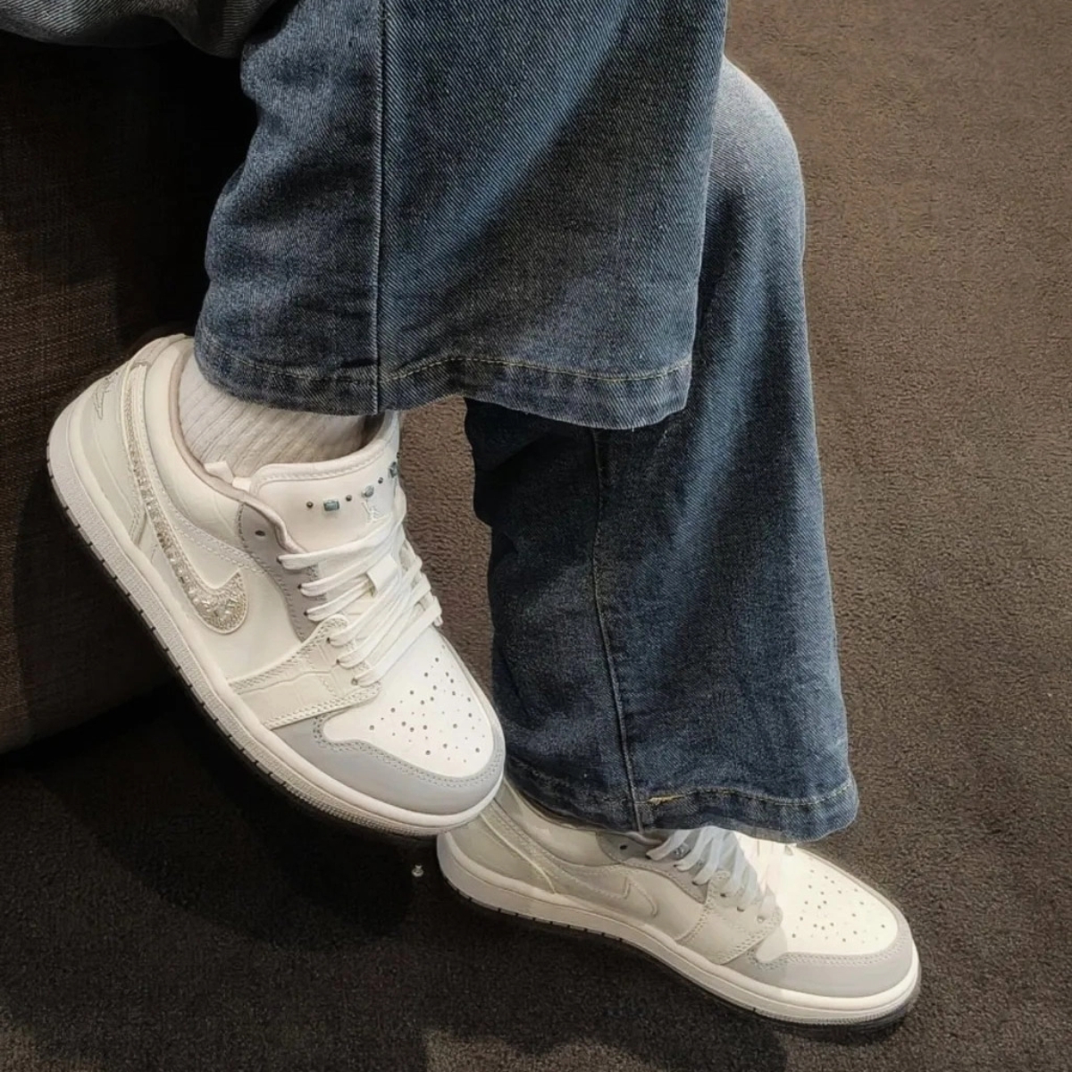 giày nike air jordan 1 low ‘sail soft pearl’ ih7323-100 (2) giày nike air jordan 1 low ‘sail soft pearl’ ih7323-100