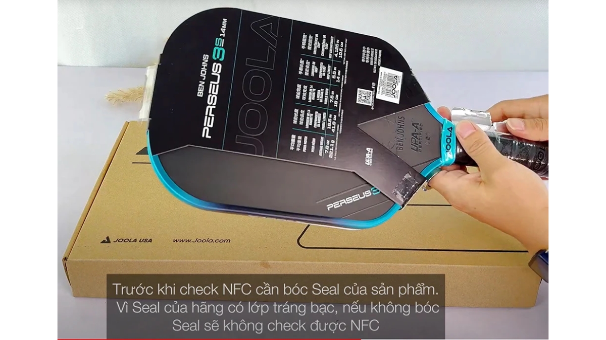 mẹo kiểm tra vợt joola chính hãng bằng điện thoại