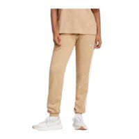 quần nỉ adidas essentials 3 sọc nữ 'warm sandstone/white' jx7661