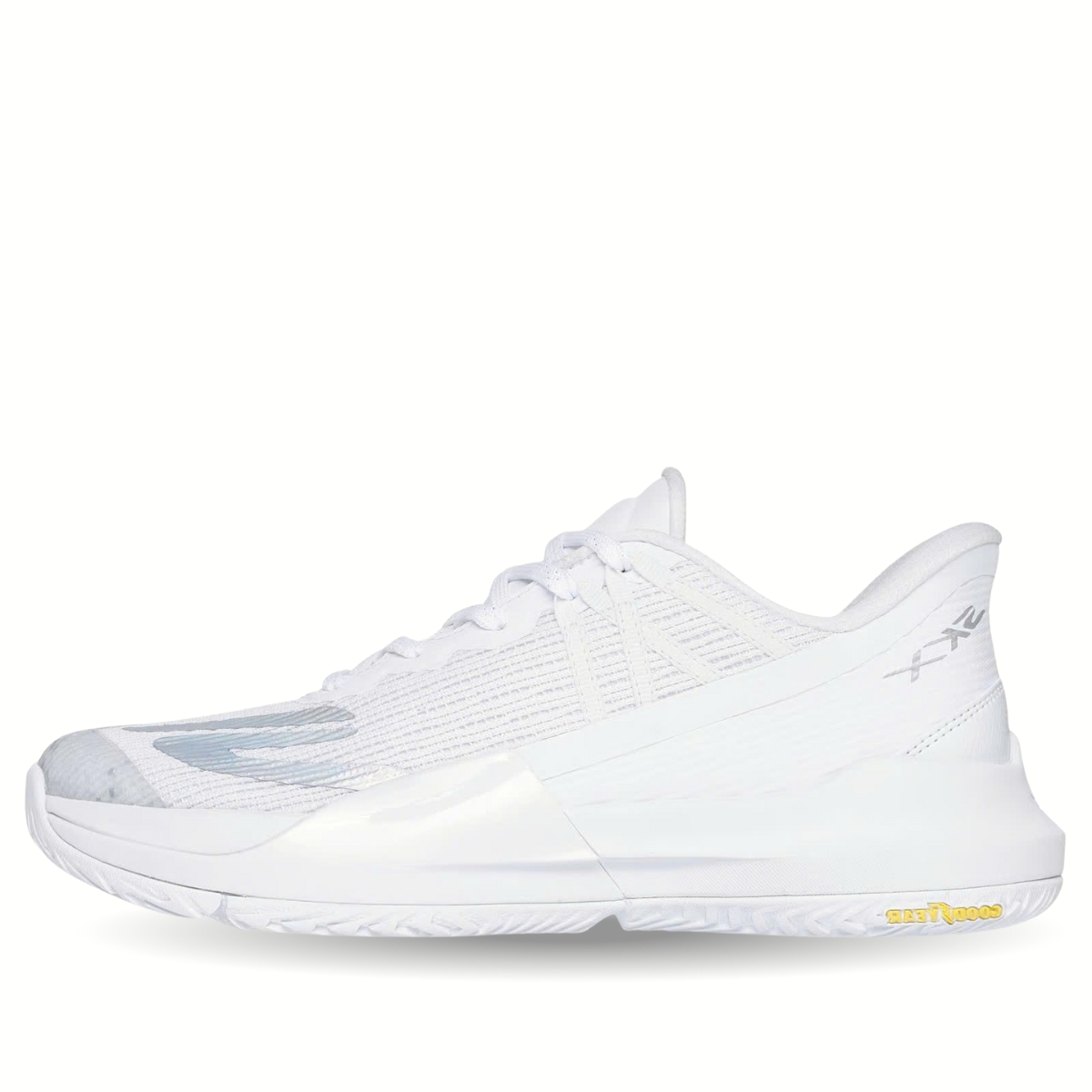 2 giày skechers baseline bully 'white/silver' 172115-wht