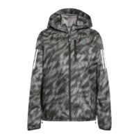 áo khoác gió chạy bộ adidas own the run nữ 'grey four / black' jl8701