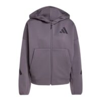 áo hoodie adidas z.n.e. khoá kéo nữ 'grey strata' jd5985