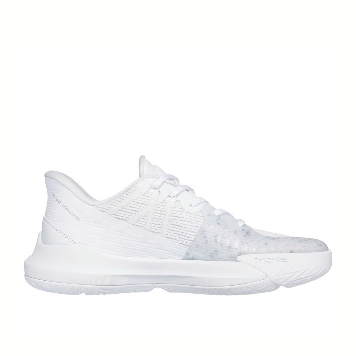 3 giày skechers baseline bully 'white/silver' 172115-wht