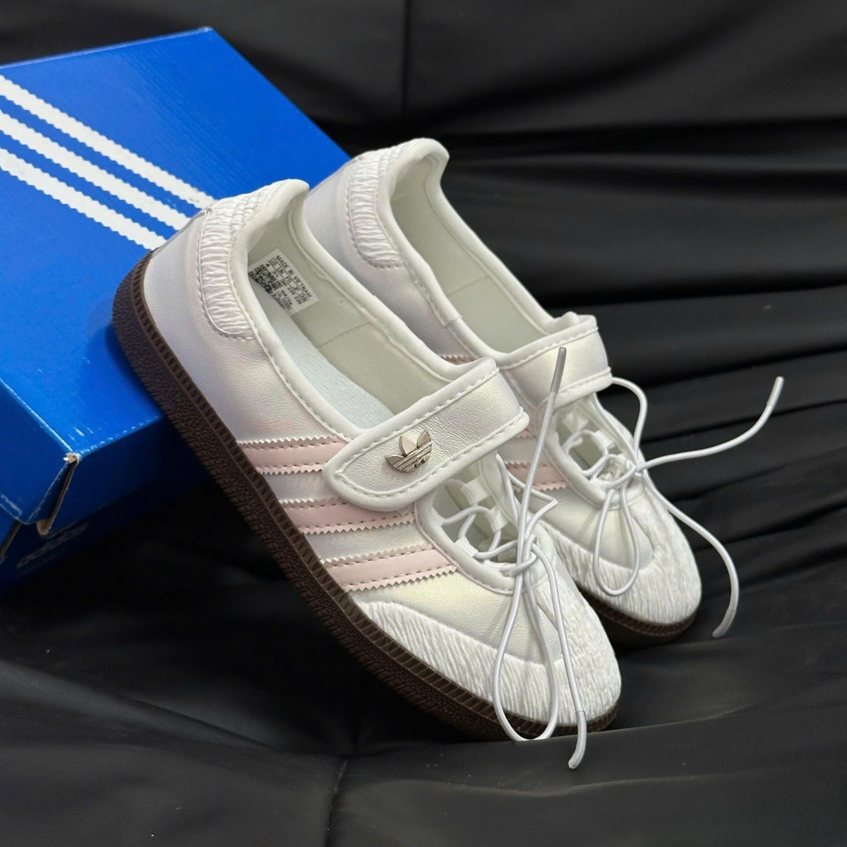 3 giày adidas samba ‘jane cloud white pink’ jr4482