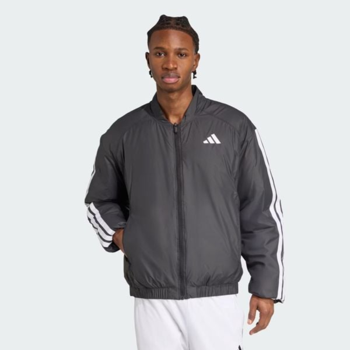 3 áo bomber phao adidas essential climawarm nam 'black' jv5172