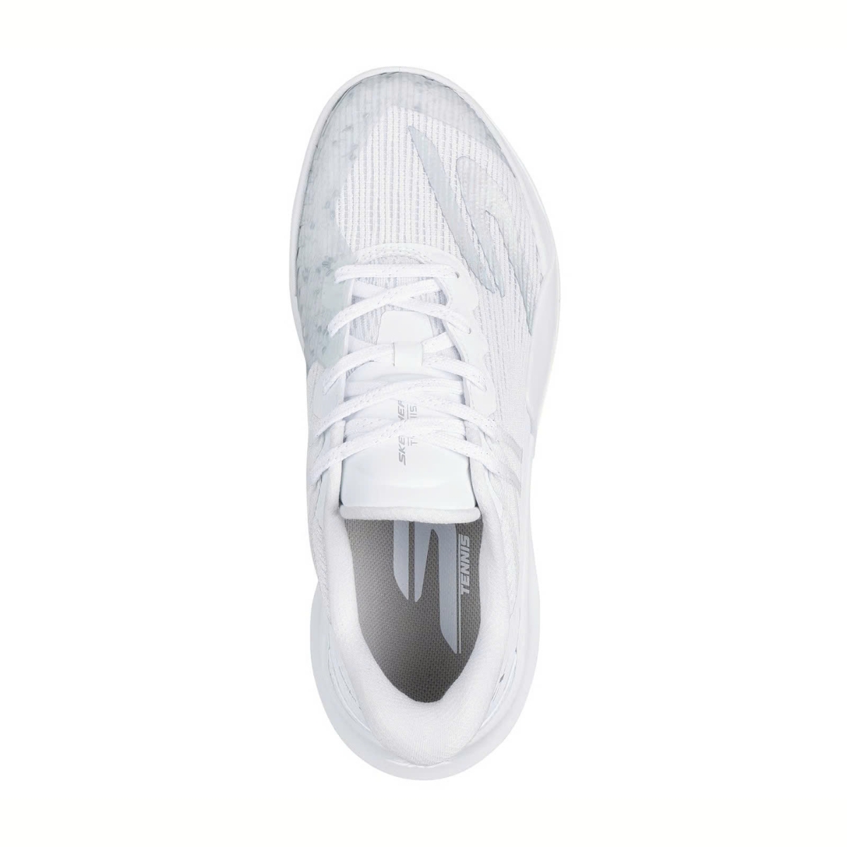 4 giày skechers baseline bully 'white/silver' 172115-wht