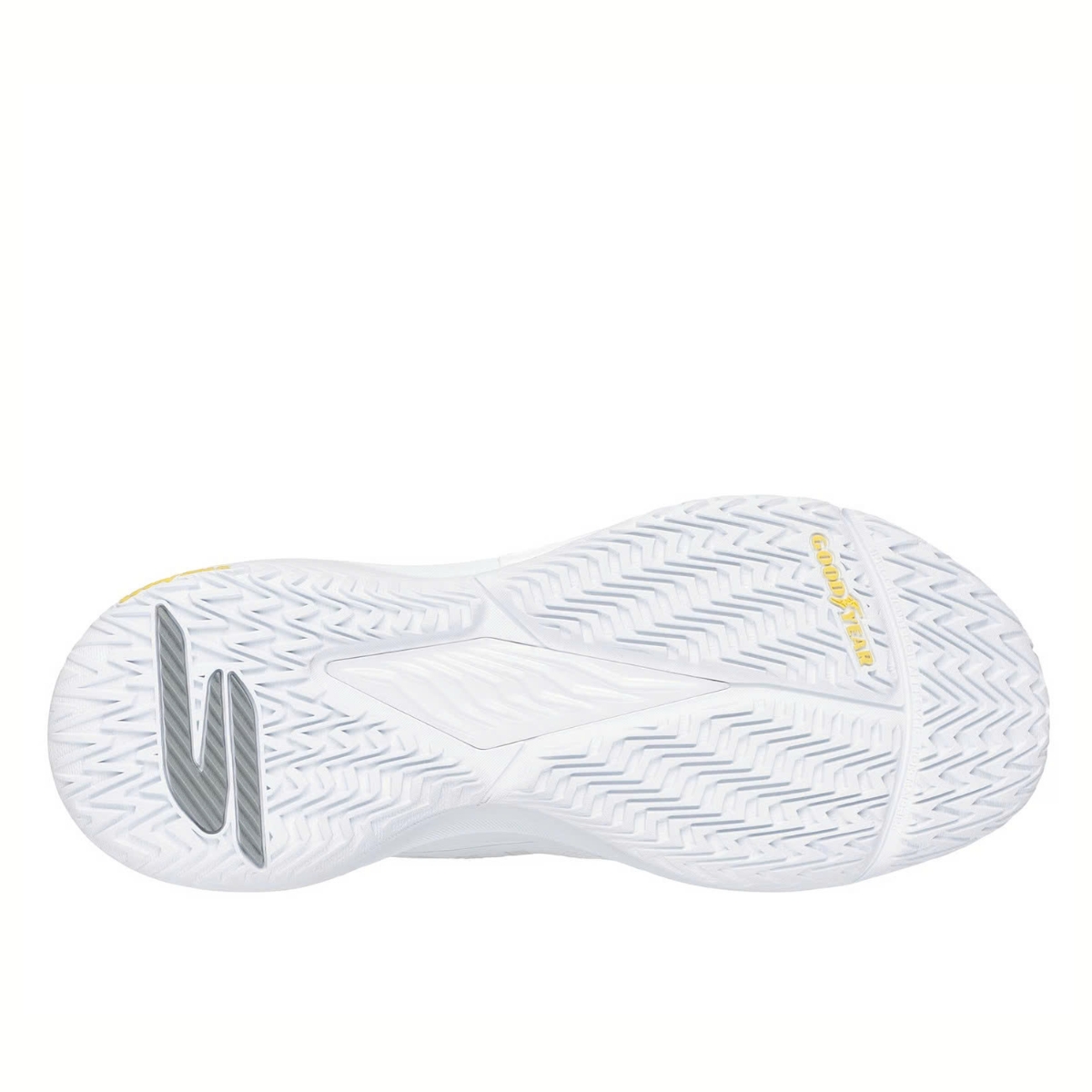 5 giày skechers baseline bully 'white/silver' 172115-wht