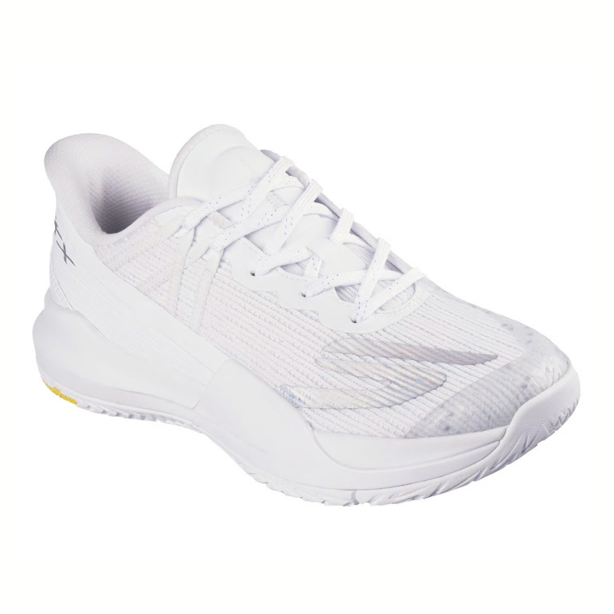 6 giày skechers baseline bully 'white/silver' 172115-wht
