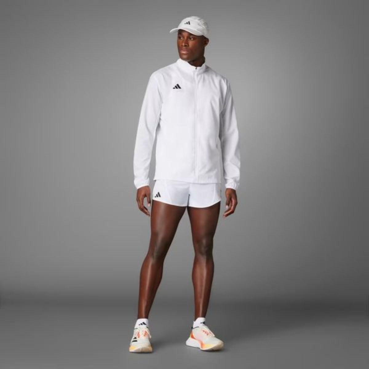 7 áo khoác chạy bộ adidas adizero essentials nam 'white' it7586