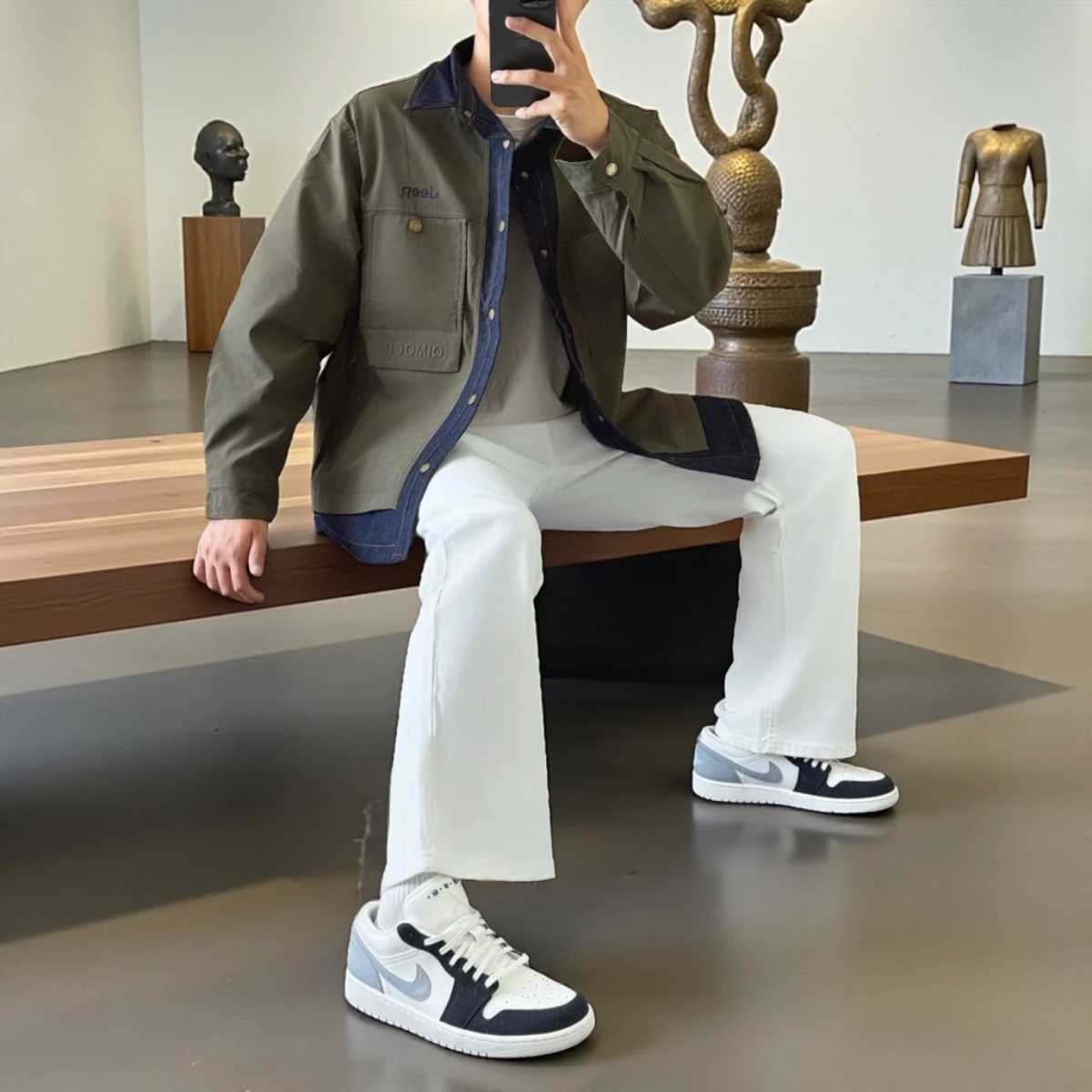 giày nike air jordan 1 low ‘sail light smoke grey’ io2242-101 (2) giày nike air jordan 1 low ‘sail light smoke grey’ io2242-101