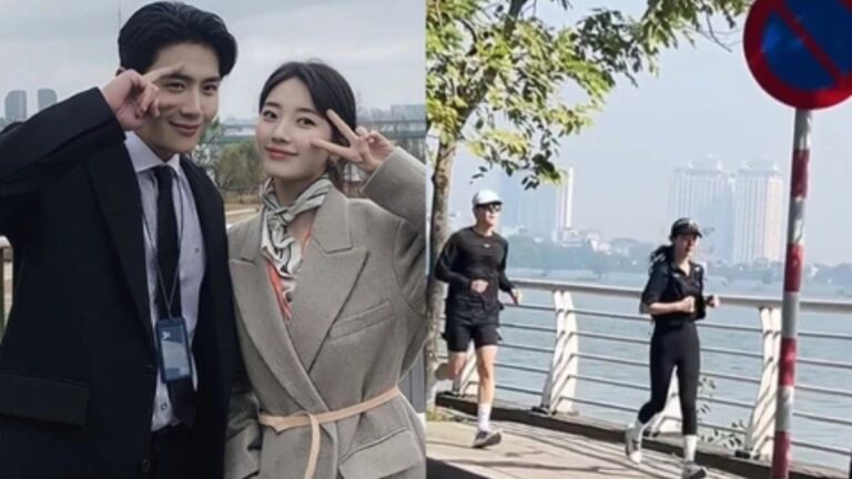 giày chạy kim seon ho chạy ở hồ tây trong video gây xôn xao