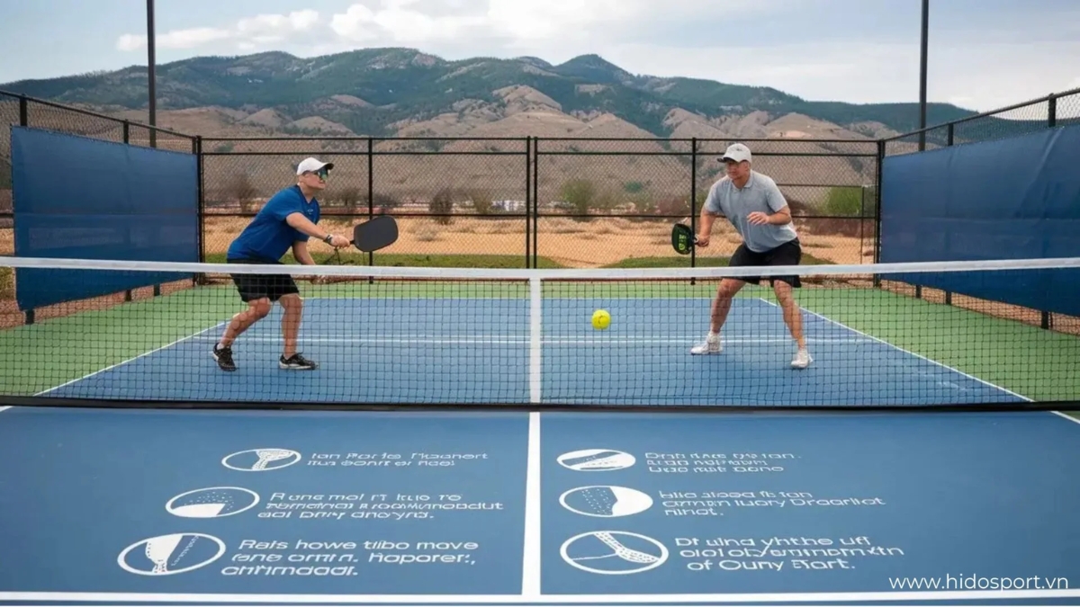 luật 2 nẩy trong pickleball: "luật vàng" quyết định thắng thua