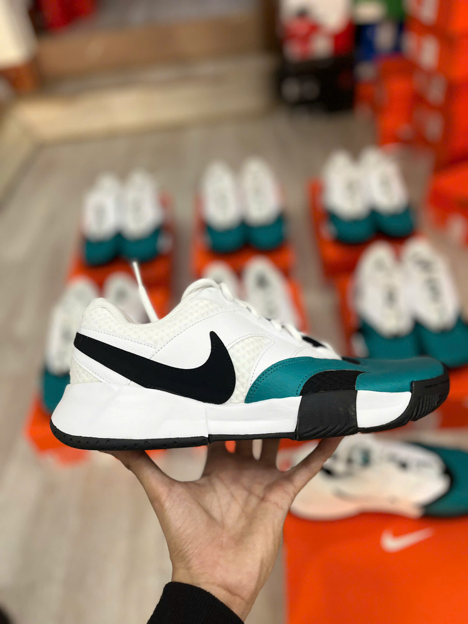 z7277574345143_6c53e5804212e0e10de50c83b8f30060 giày nike court lite 4 'white radiant emerald' fd6574-104