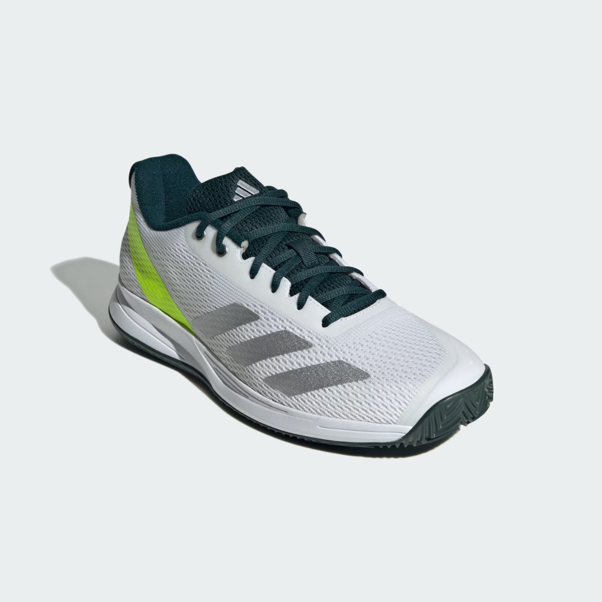 5 giày adidas courtflash speed 2 'cloud white/silver metallic/lucid lemon' jp7309