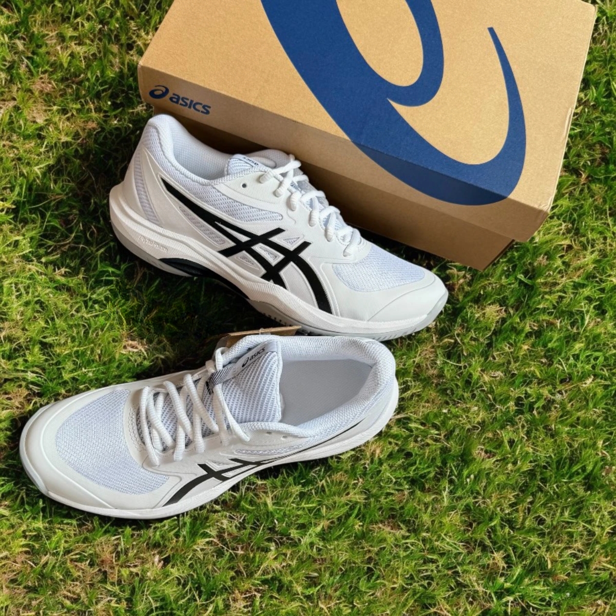 7 giày asics game ff 'white black' 1041a489-101