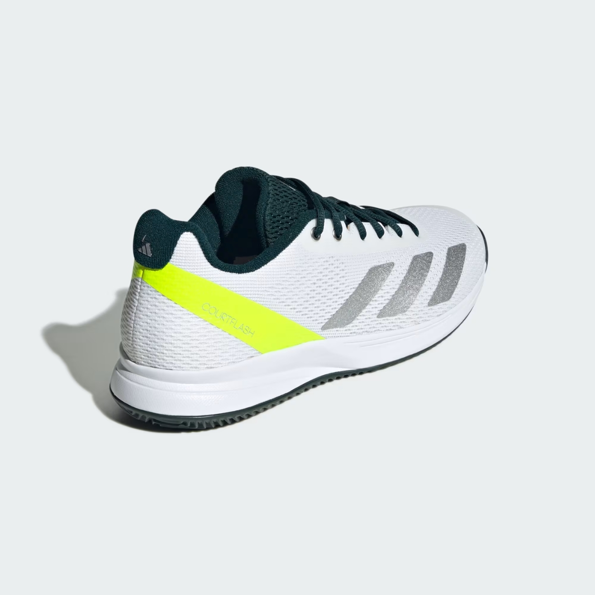 9 giày adidas courtflash speed 2 'cloud white/silver metallic/lucid lemon' jp7309