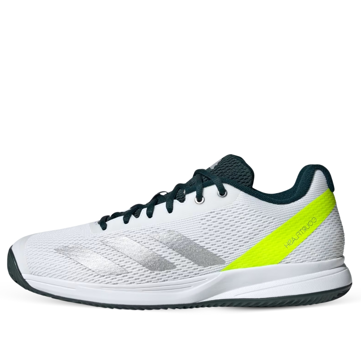 sd giày adidas courtflash speed 2 'cloud white/silver metallic/lucid lemon' jp7309