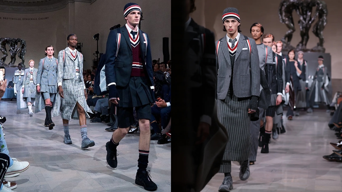 thom browne debut sneaker với 3 asics gel-kayano 14 thom browne debut sneaker với 3 asics gel-kayano 14