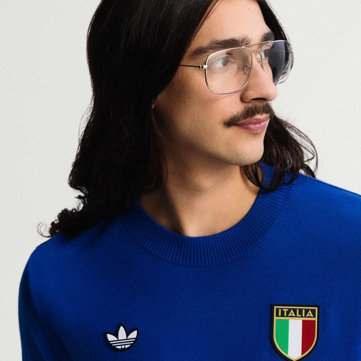 Áo Đấu adidas FIGC Italy 70s Jersey 'Blue' JN3706 (2)