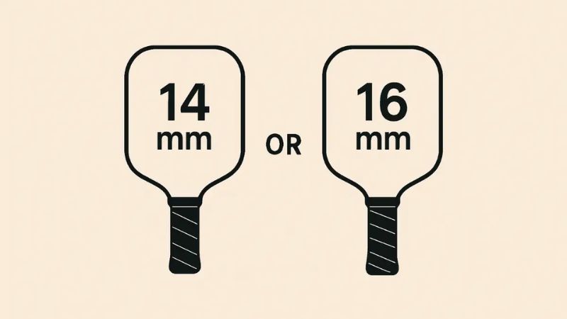 Nữ nên chọn vợt pickleball 14mm hay 16mm?