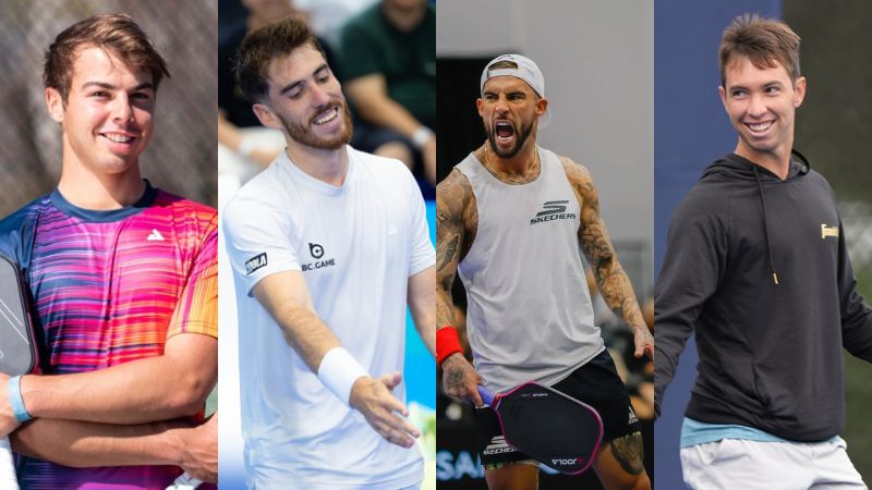 Bốn gương mặt nam vận động viên pickleball làm mưa làm gió trên sàn đấu thế giới