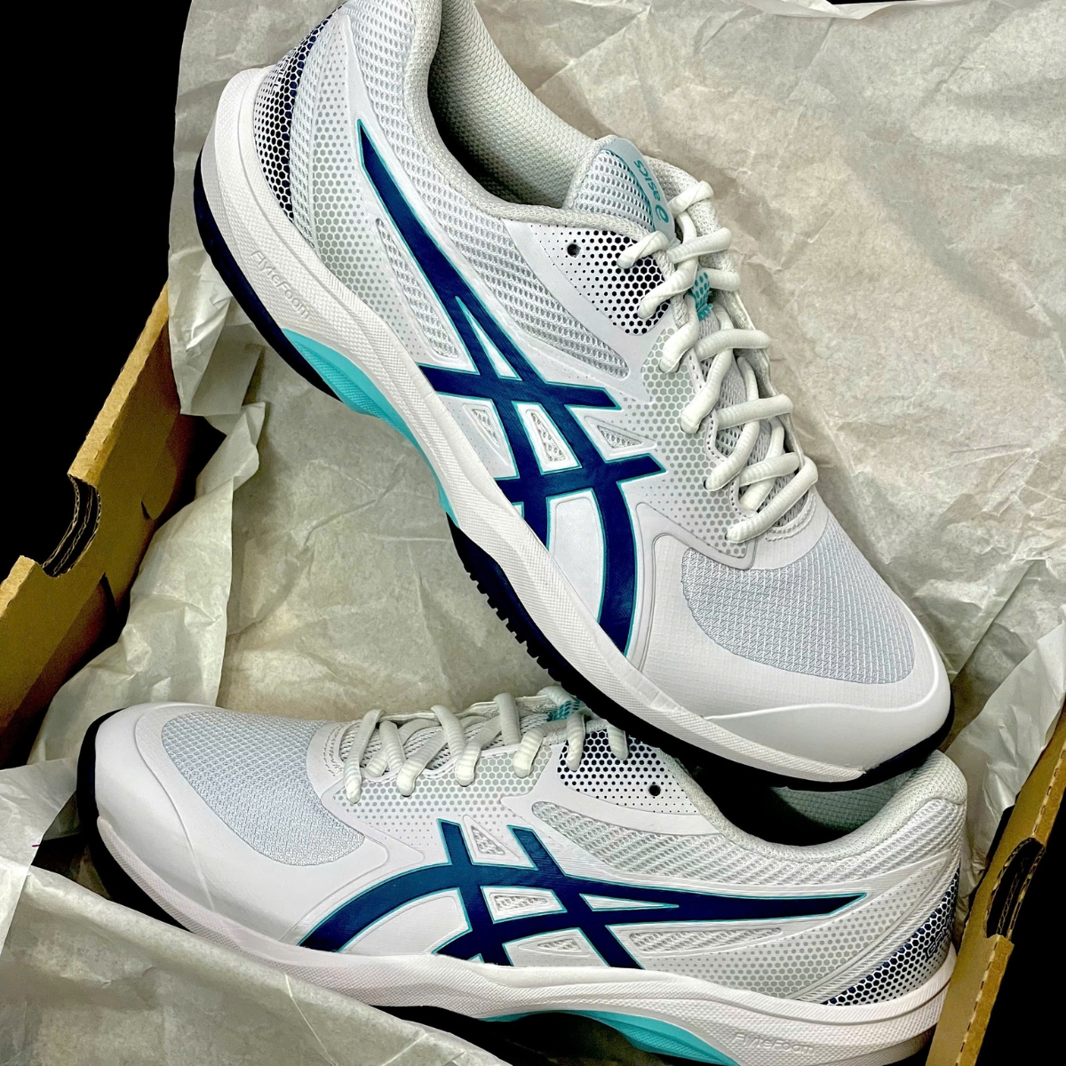 Giày Asics Gel-Game FF Pickleball ‘White_Mako Blue’ 1041A488-102 (3)