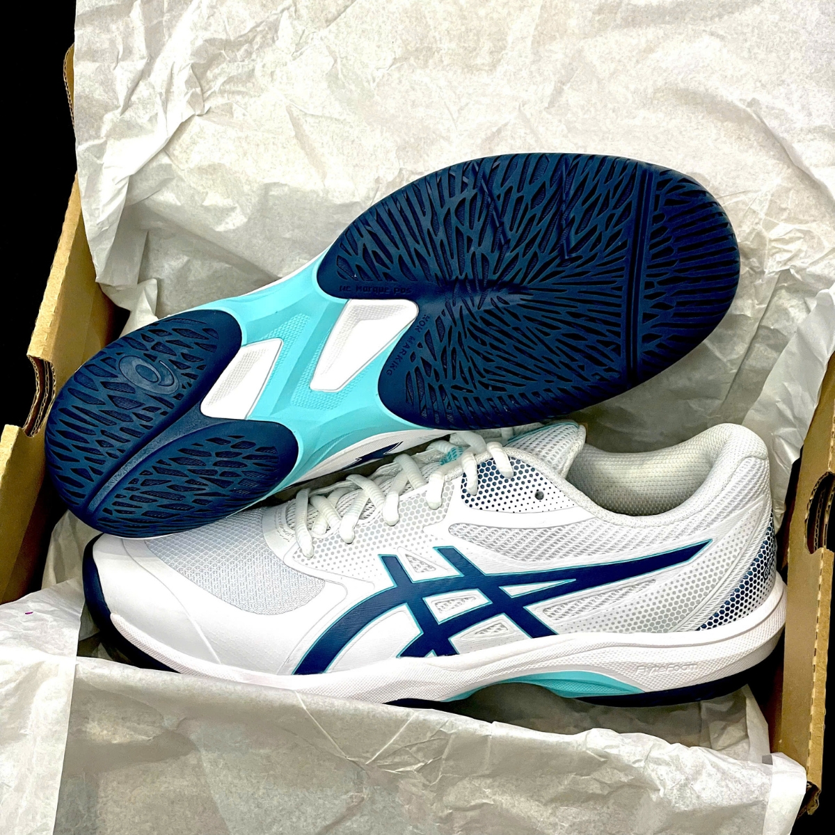 Giày Asics Gel-Game FF Pickleball ‘White_Mako Blue’ 1041A488-102 (4)