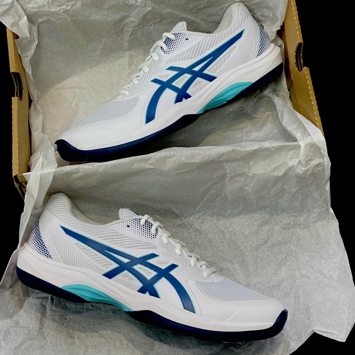 Giày Asics Gel-Game FF Pickleball ‘White_Mako Blue’ 1041A488-102