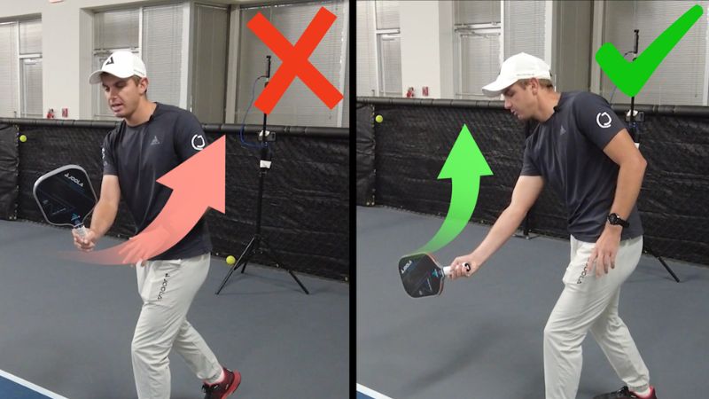 Lạm dụng lực cổ tay, cánh tay khi phát bóng có thể khiến cú Forehand Roll Drop trở nên vô nghĩa