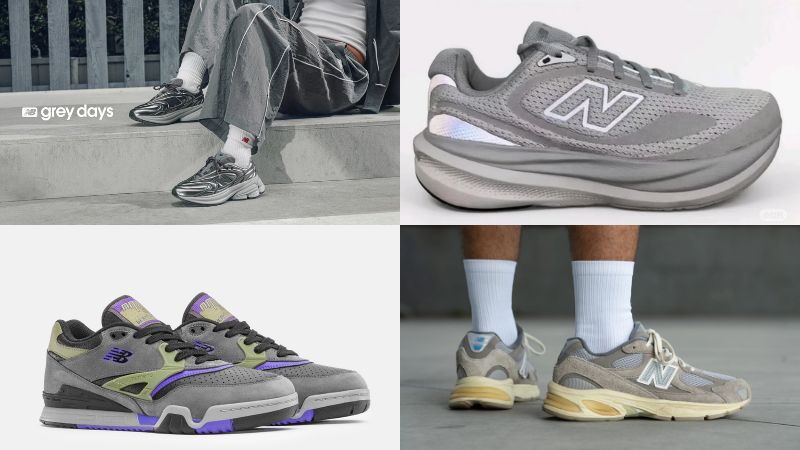 Bốn thiết kế nổi bật trong BST New Balance Grey Days 2026