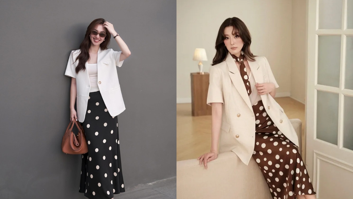 8 típ phối đồ với chân váy chấm bi cực xinh cực phong cách 