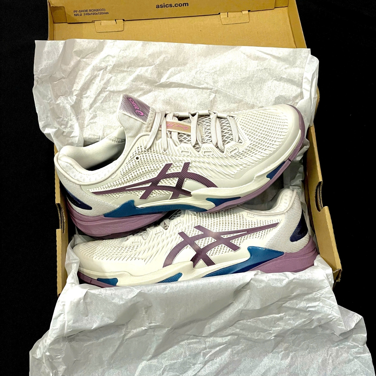 Giày Pickleball_Tennis Asics COURT FF 3 ‘Soft Oat_Dusty Mauve’ 1042A220-250 (3)