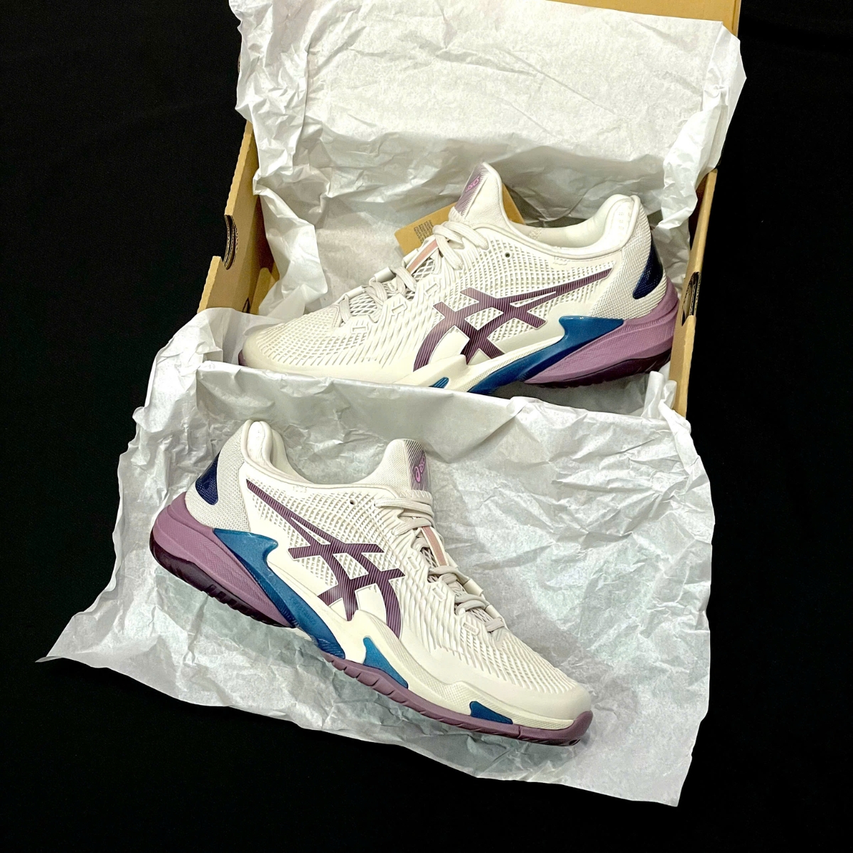 Giày Pickleball_Tennis Asics COURT FF 3 ‘Soft Oat_Dusty Mauve’ 1042A220-250 (4)