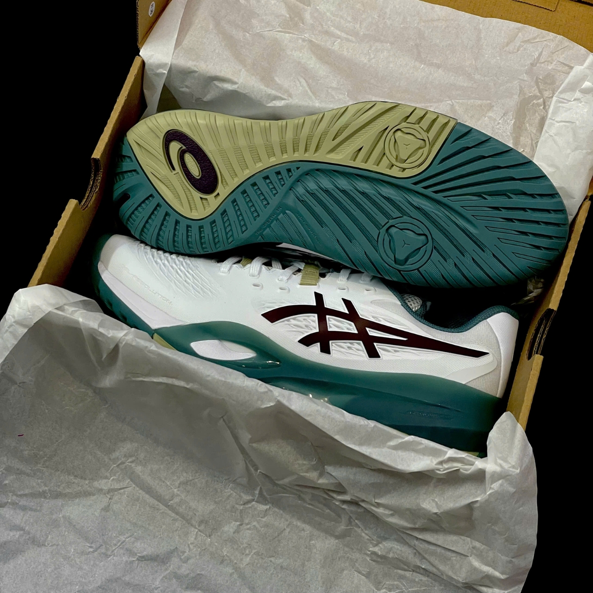 Giày Pickleball/Tennis Asics GEL-RESOLUTION X ‘White/Dark Aubergine’ 1041A481-104