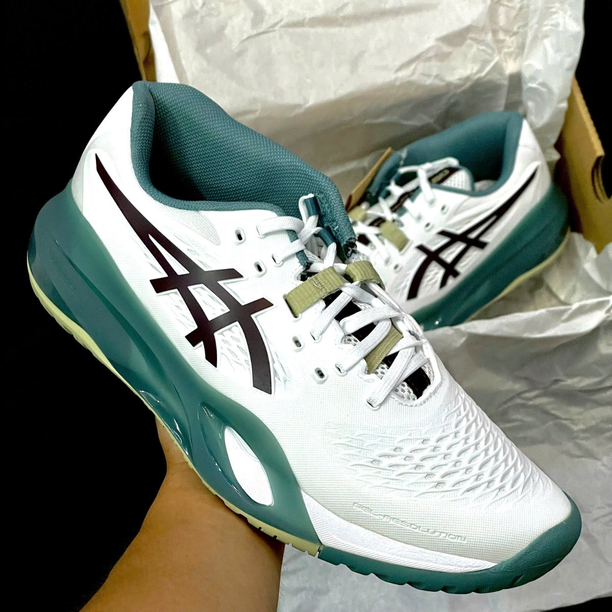 Giày Pickleball/Tennis Asics GEL-RESOLUTION X ‘White/Dark Aubergine’ 1041A481-104