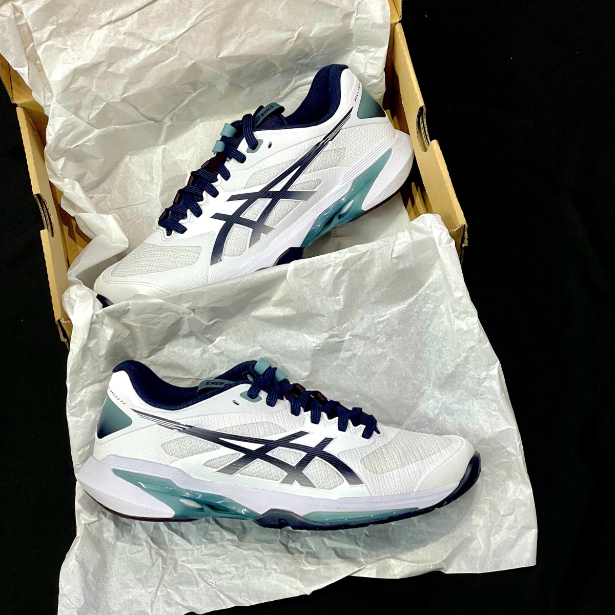 Giày Pickleball_Tennis Asics SOLUTION SPEED FF 4 ‘White_Midnight’ 1041A532-102 (2)