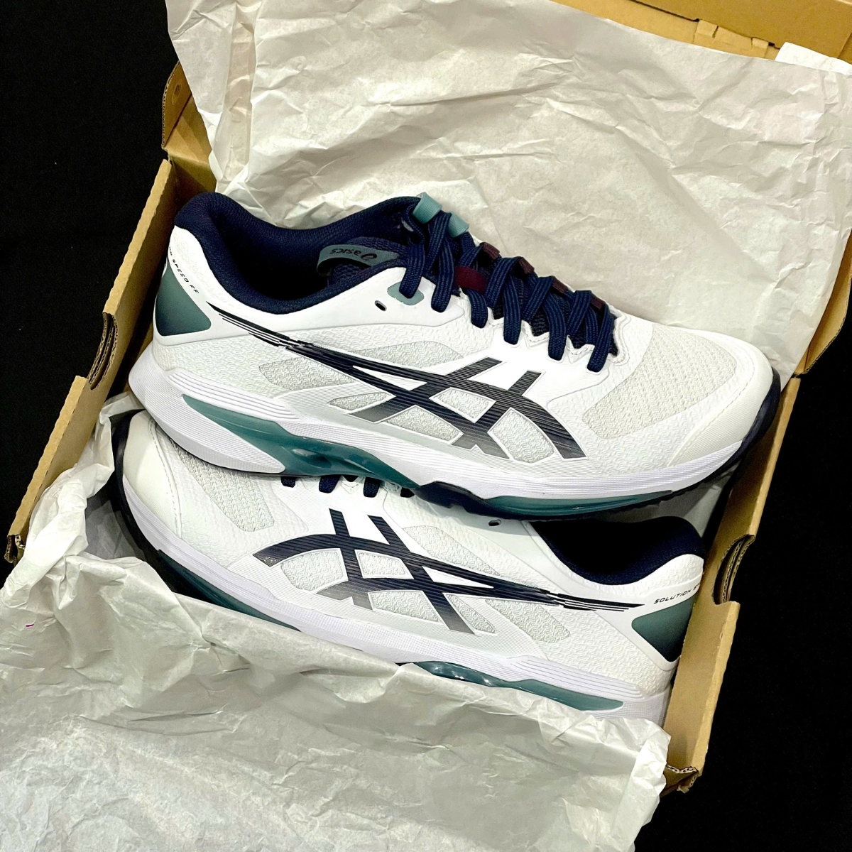 Giày Pickleball_Tennis Asics SOLUTION SPEED FF 4 ‘White_Midnight’ 1041A532-102 (3)