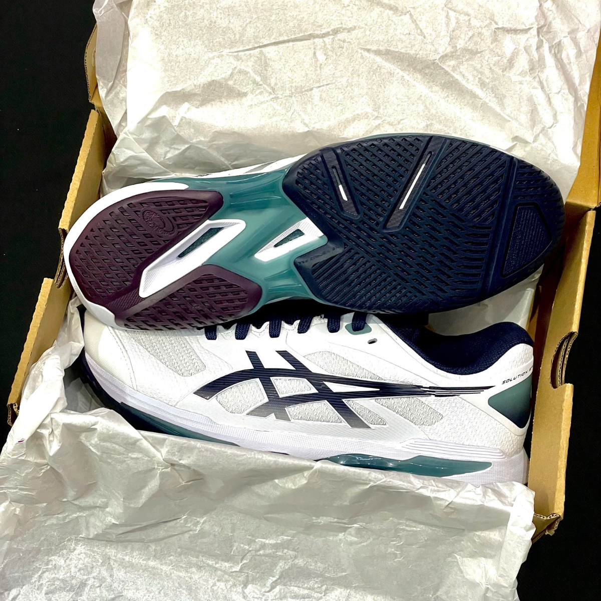 Giày Pickleball_Tennis Asics SOLUTION SPEED FF 4 ‘White_Midnight’ 1041A532-102 (4)