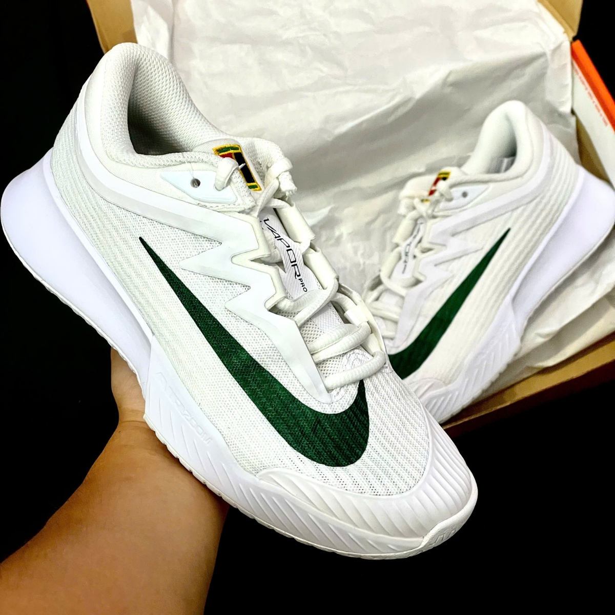 Giày Pickleball_Tennis Nike Vapor Pro 3 PRM ‘White Gorge Green’ IR3543-100 (4)