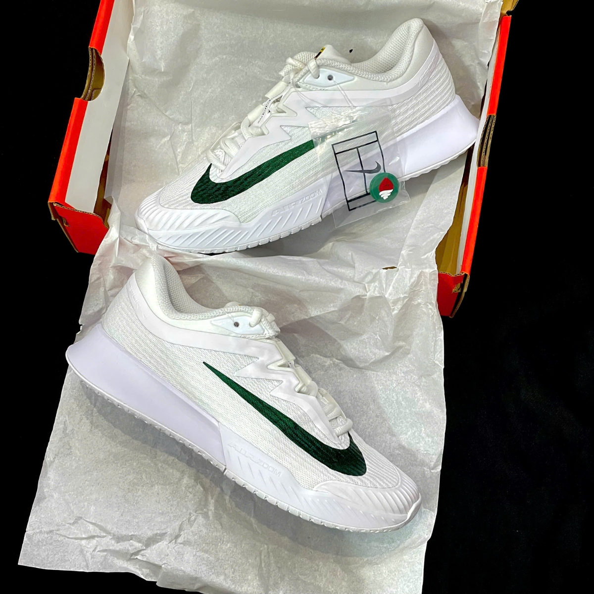 Giày Pickleball_Tennis Nike Vapor Pro 3 PRM ‘White Gorge Green’ IR3543-100