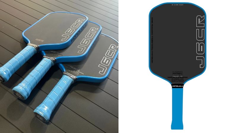 Vợt pickleball 808Pickle J6CR nổi bật với Blue Grit™ và lõi multi-density foam cho khả năng kiểm soát ổn định