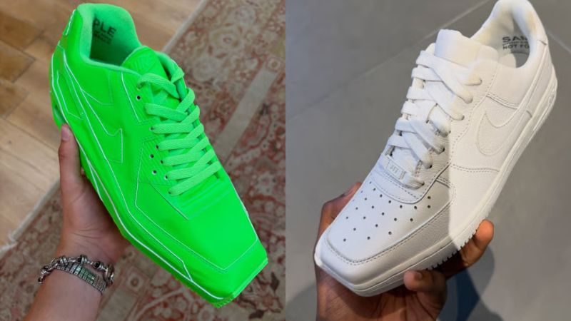 Square-Toe Air Forces and Air Maxes được coi như điểm nhấn thiết kế táo bạo nhất tại Paris