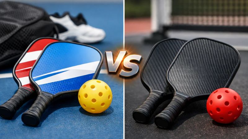 Lối chơi nào nên chọn vợt pickleball mặt vợt carbon nhám hay carbon mịn?